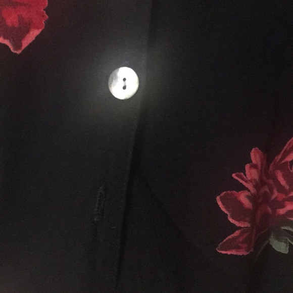 Vintage lace floral print button blouse - Picture 3 of 4